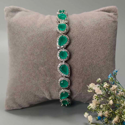 Dazzling Cubic Zirconia Emerald Bracelet - SIA417836