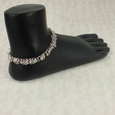 Cubic Zirconia Adorned Anklet - SIA418143