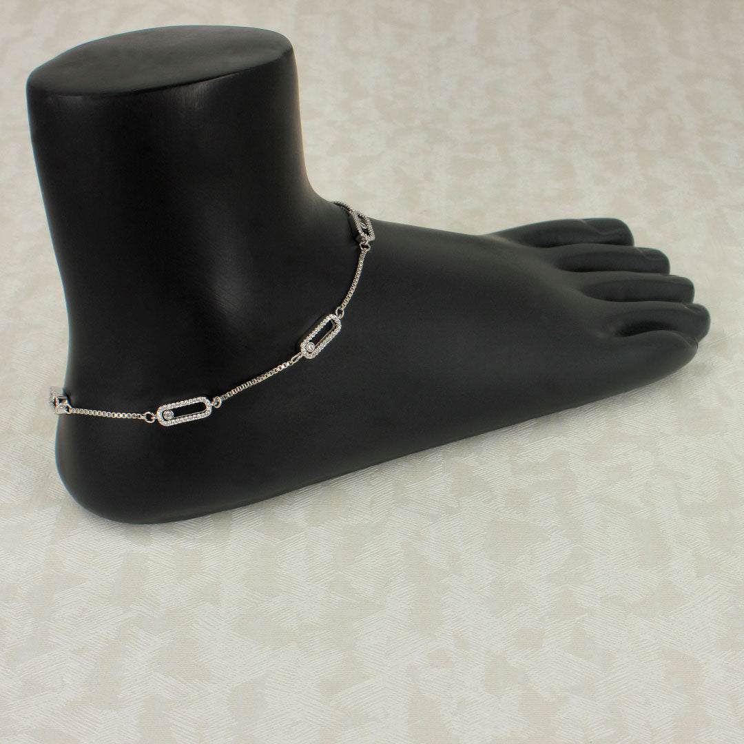 Glamour on the Go- Diamond Anklet SIA418158