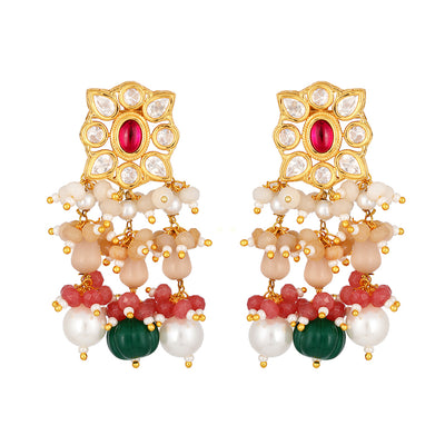Multicolor Beads Dangler Earrings - HRER104