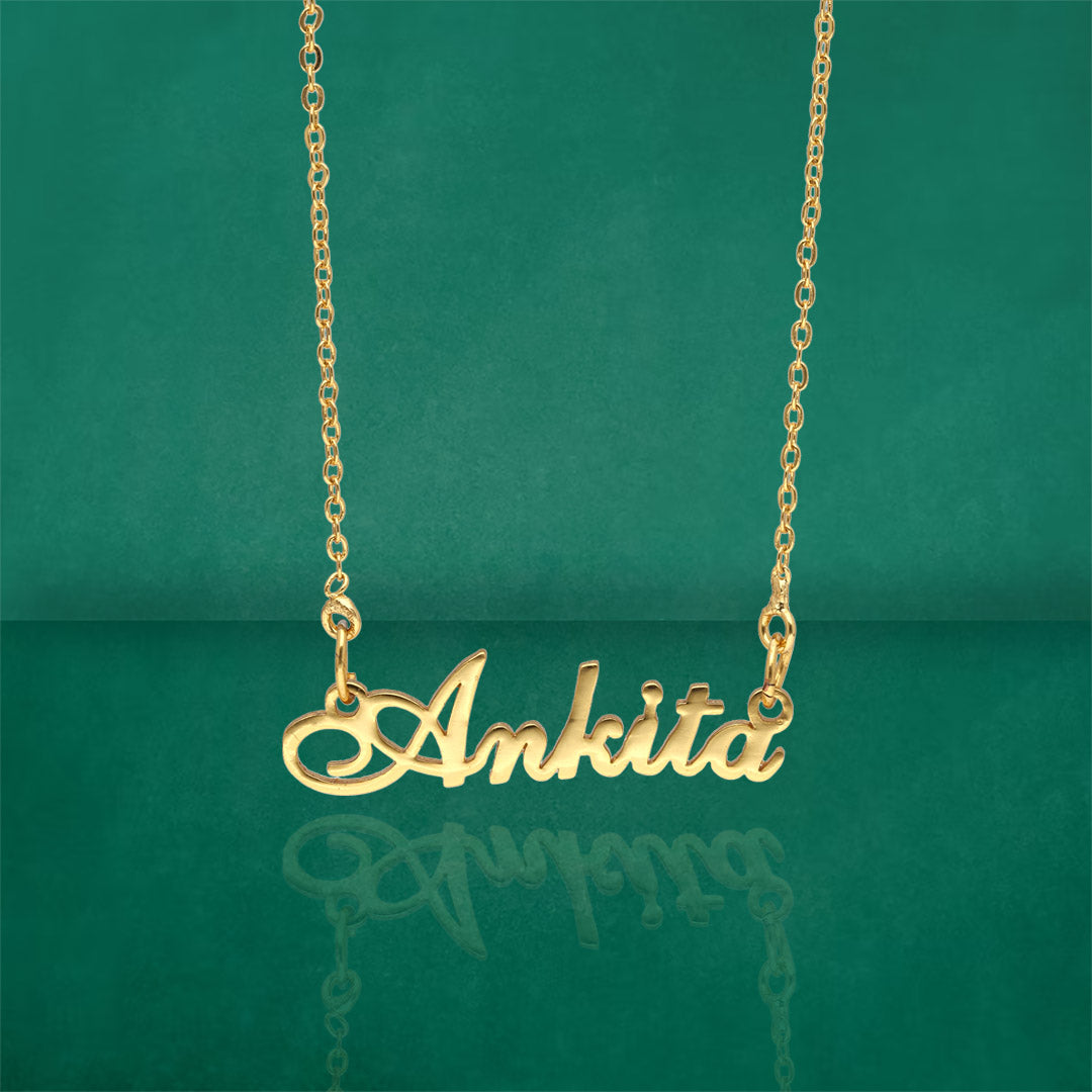 Akshay Name Pendant Ankit Name Locket Gold Birth Flower Alphabet