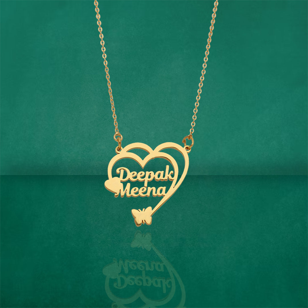Heart Pendant Rs Name Locket Buy Personalised Double Name Heart