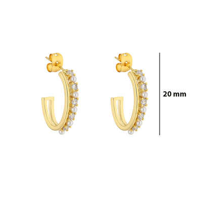 Half Eternity Diamond Earrings - SIA405526