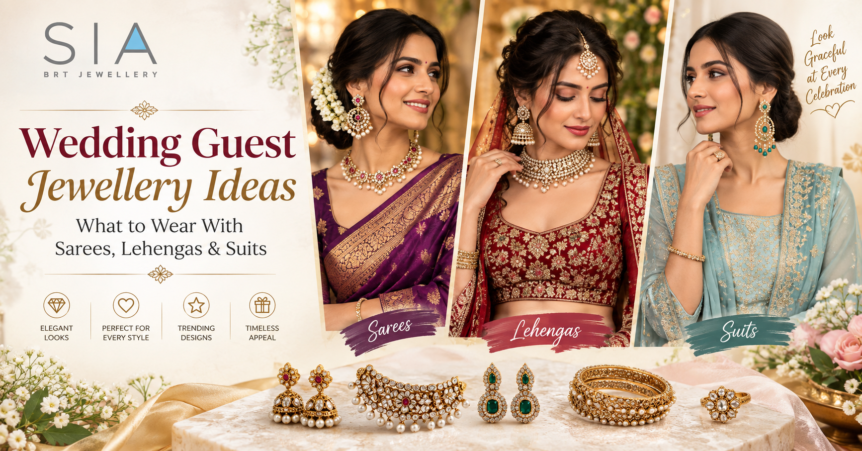 Wedding Guest Jewellery Ideas: What to Wear With Sarees, Lehengas & Suits