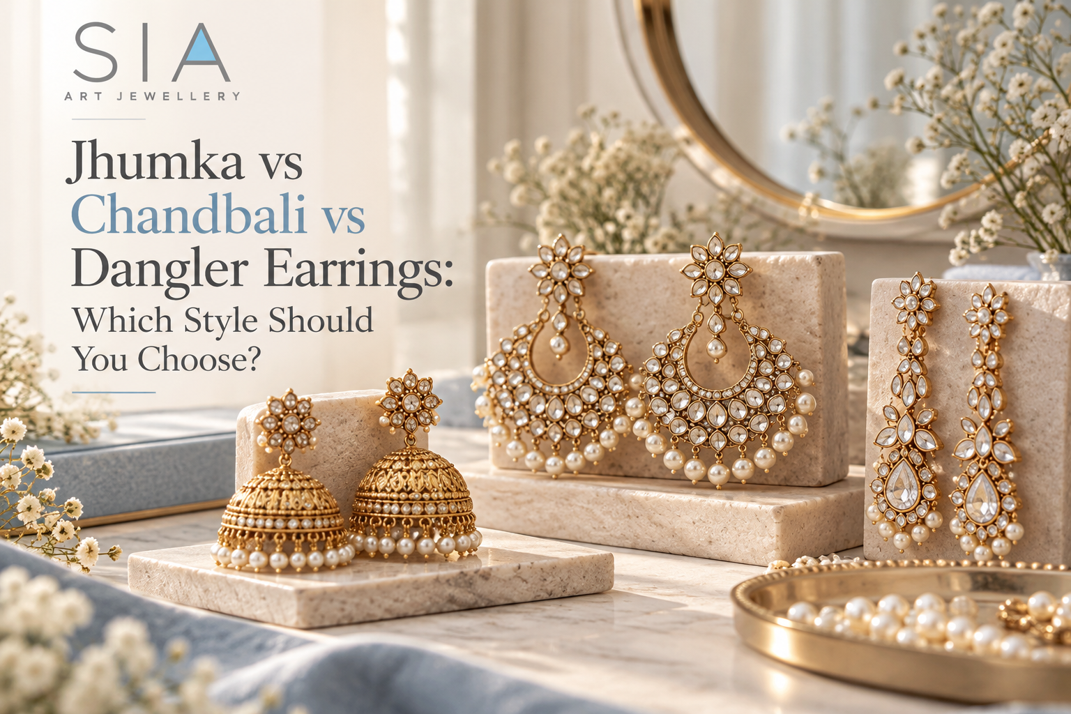 Jhumka vs Chandbali vs Dangler Earrings: Which Style Should You Choose?