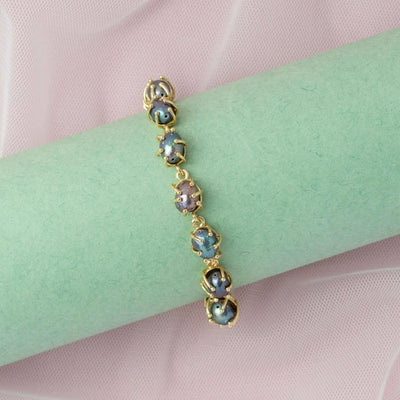 Grey Pearl Loose Bead Bracelet. - TMV_BRCT15