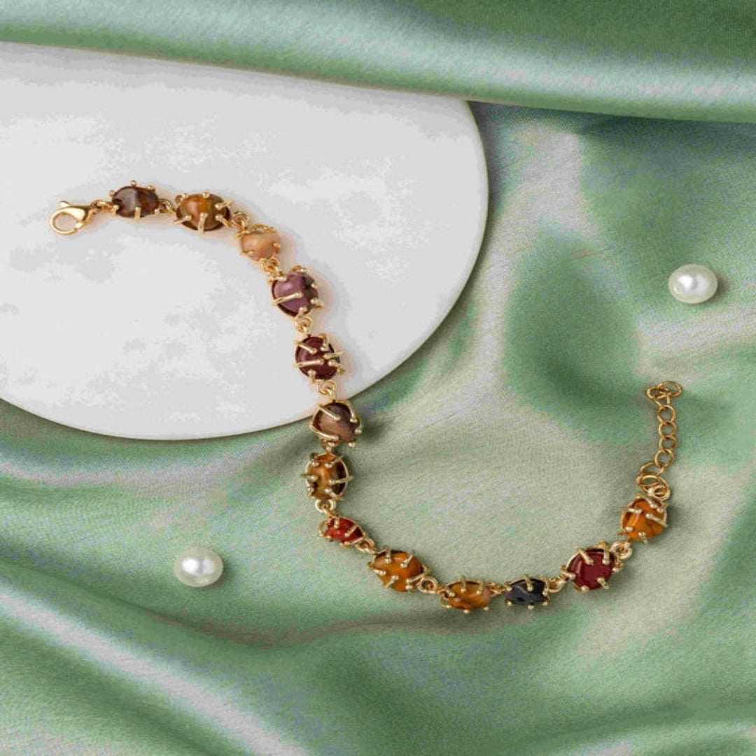 Tiger Eye Loose Bead Bracelet. - TMV_BRCT12