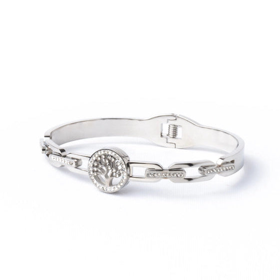 Tree of Life Silver Kada with AD Embellishments. - TMV_BRCT3