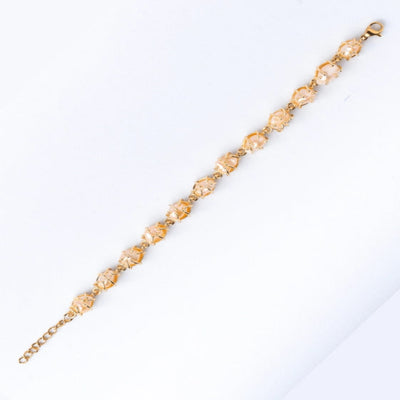 Pinkish White Pearl Loose Bead Bracelet. - TMV_BRCT16