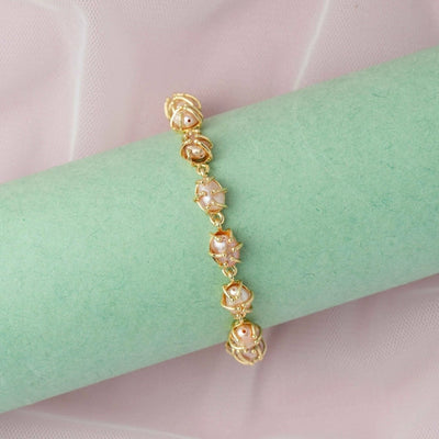 Pink Pearl Loose Bead Bracelet. - TMV_BRCT14