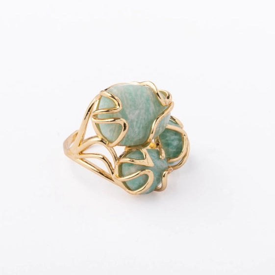 Striking blue opaque stone ring, a unique addition. - TMV_RG17