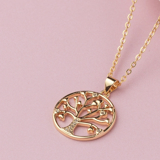 Stylish Tree of Life Pendant with Delicate Chains - TMV_PD3