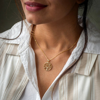 Stylish Tree of Life Pendant with Delicate Chains - TMV_PD3