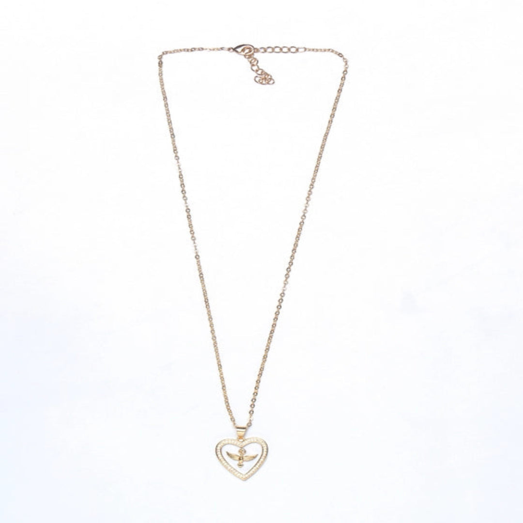 Stylish Peace Loving Bird Pendant with Thin Delicate Chains - TMV_PD2