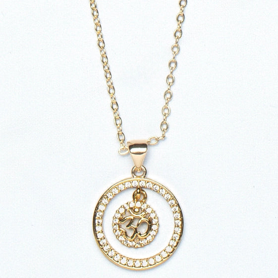 Aum Pendant Featuring Thin Delicate Chains: Stylish Symbolism - TMV_PD1