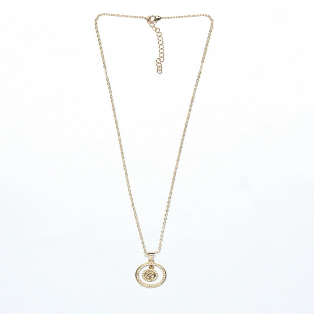 Aum Pendant Featuring Thin Delicate Chains: Stylish Symbolism - TMV_PD1
