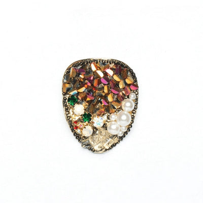 Sparkling Rainbow Brooch with Pearls - TMV_BR20