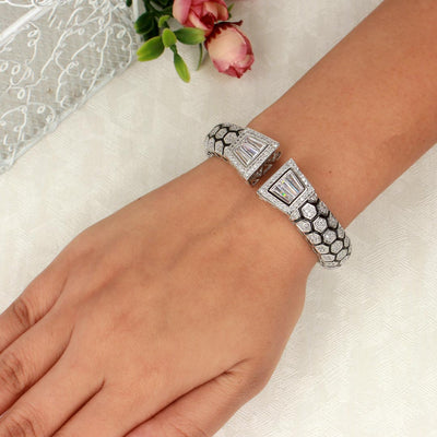 Eternal Sparkle Cubic Zirconia Rhodium Bracelet - SIA417635