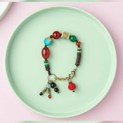 Threaded Multicolored Bead Bracelet. - TMV_BRCT19