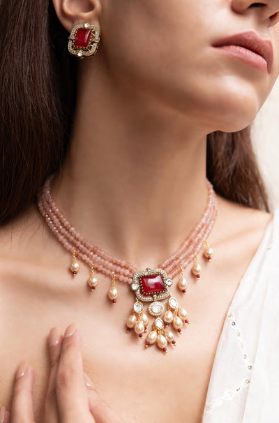 Yuvika Necklace Set - APRSET36
