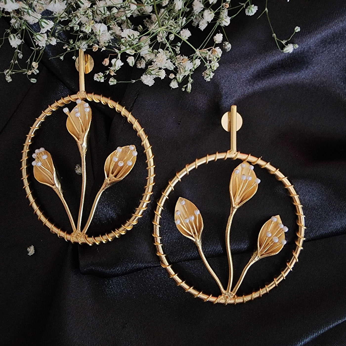Bloom Copper Enamel Earring - AVE47