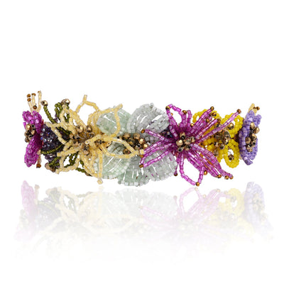 colourful crystal adjustable bracelet for wedding - CKBR-362-01 MULTI