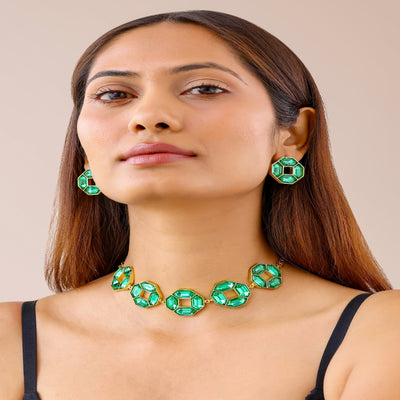 Cavana Necklace Set (Emerald) - CANS6006_GRE