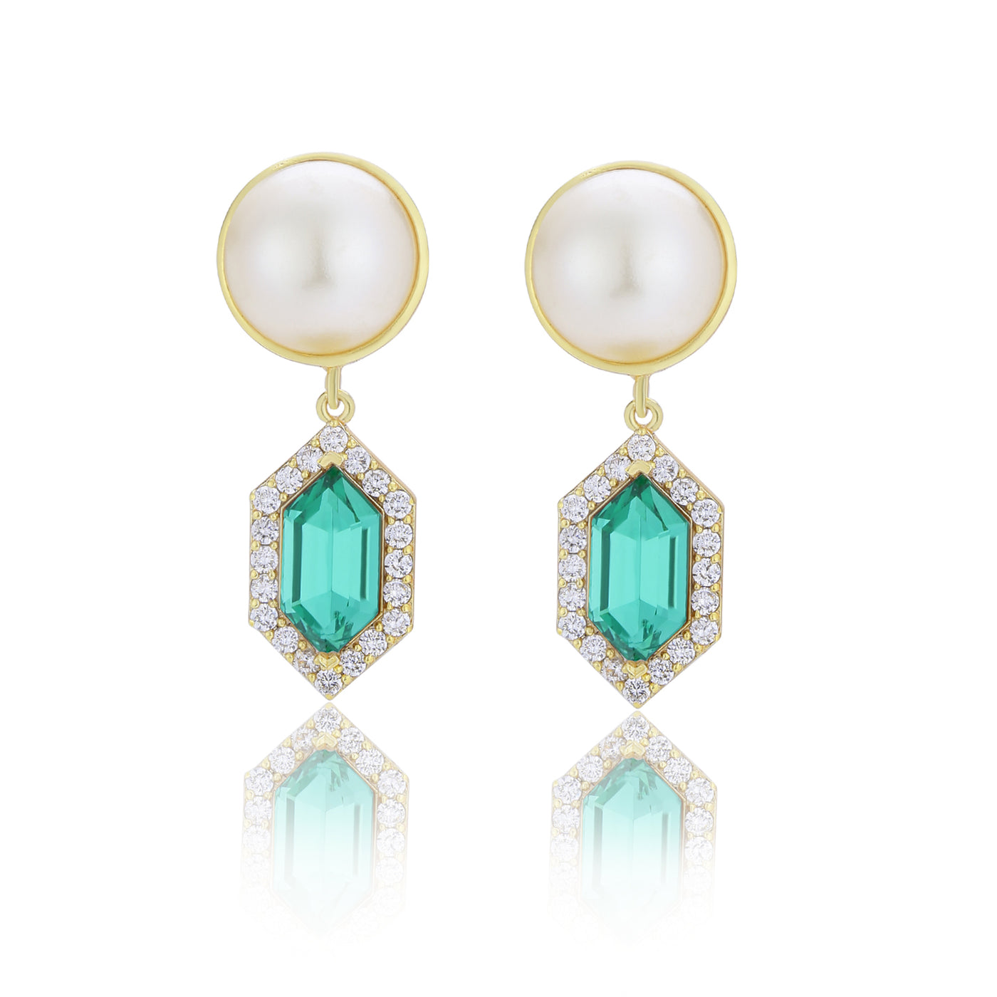 Cavi Drop Earrings (Emerald) - CADE5001_GRE