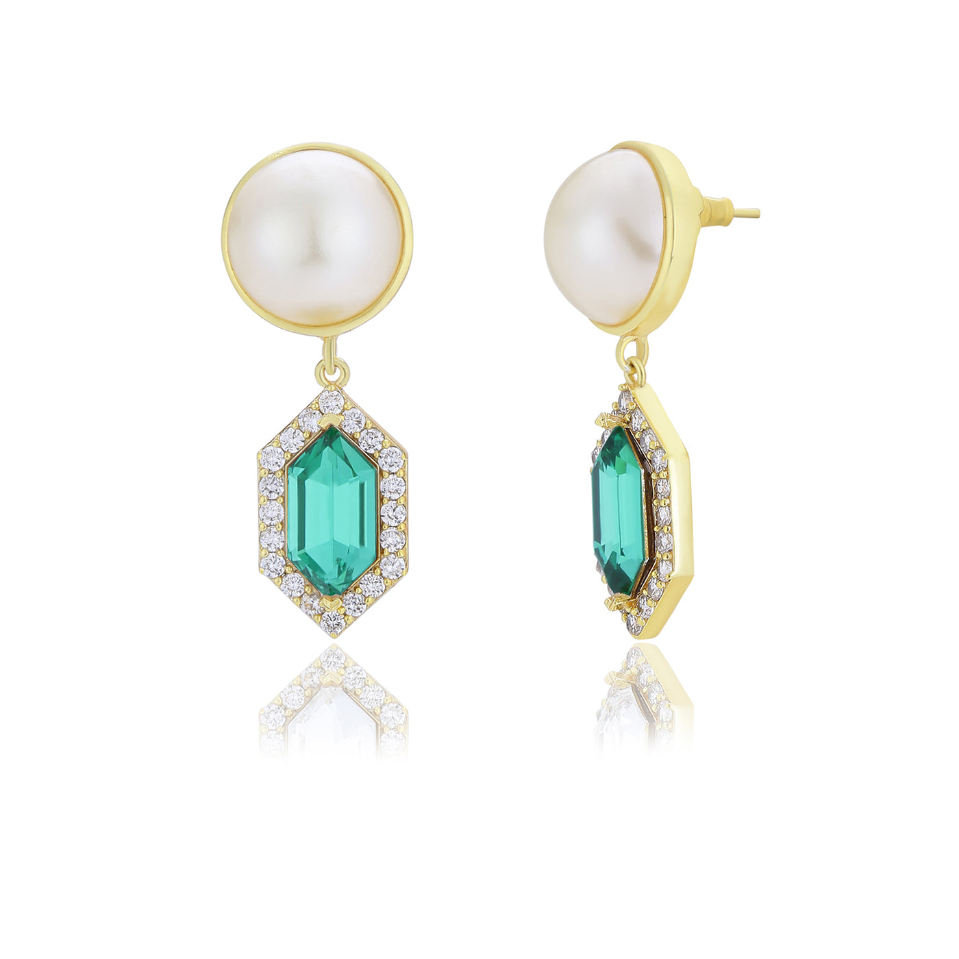 Cavi Drop Earrings (Emerald) - CADE5001_GRE