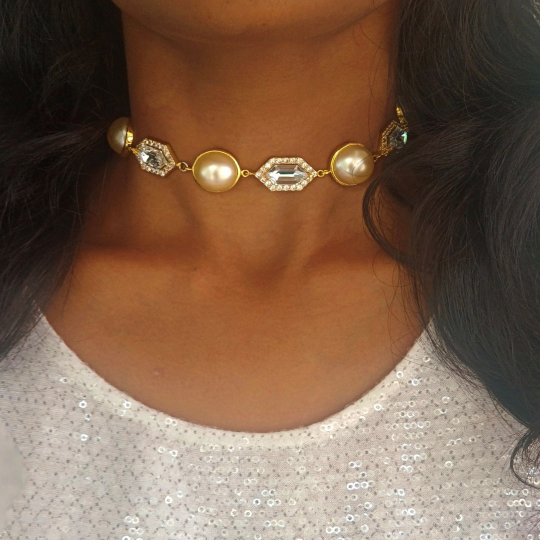 Cavi Pearl Choker (White) - CACH5007_WHI