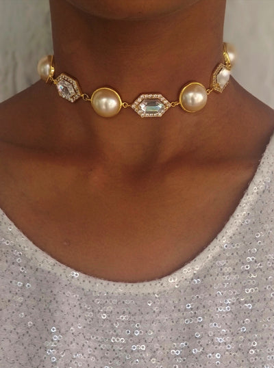 Cavi Pearl Choker (White) - CACH5007_WHI