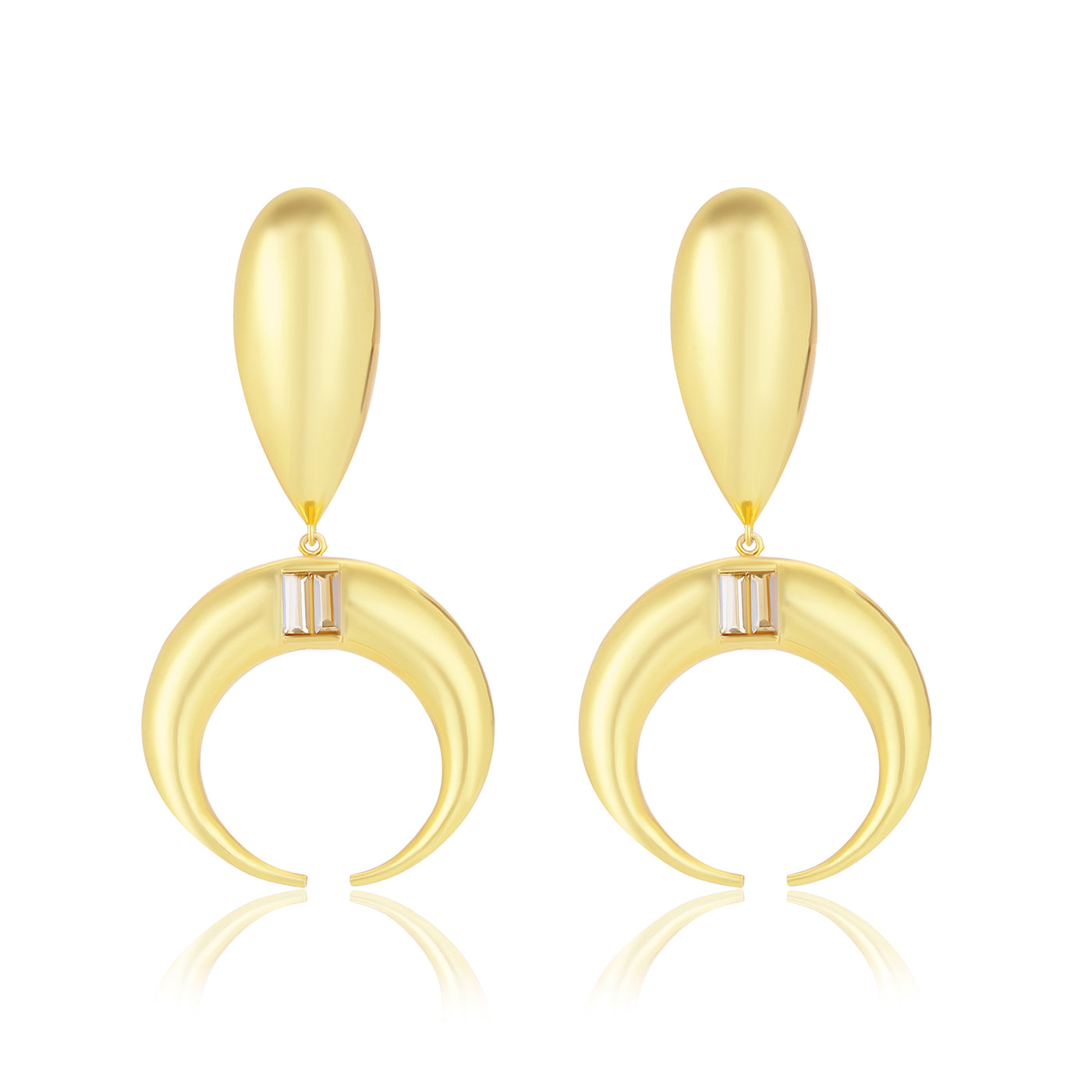 Copa Drop Earrings (White) - BBCODE5019_WHI