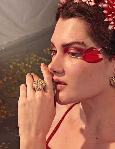 MAREENA YELLOW RING-FR-268-01 YELLOW