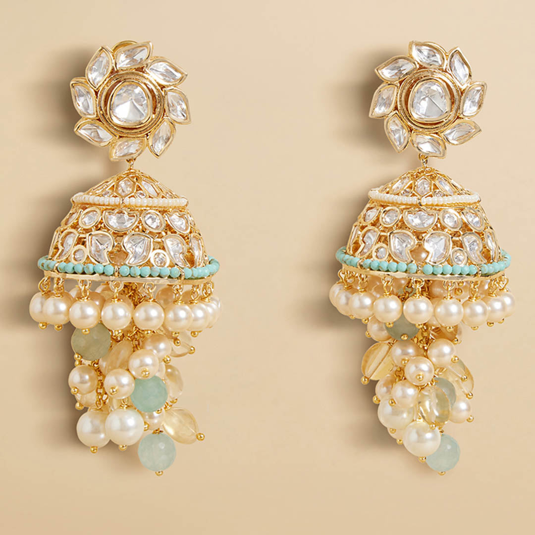 Platec Pearl Drops Jhumka Earrings - ERJBR23AU6