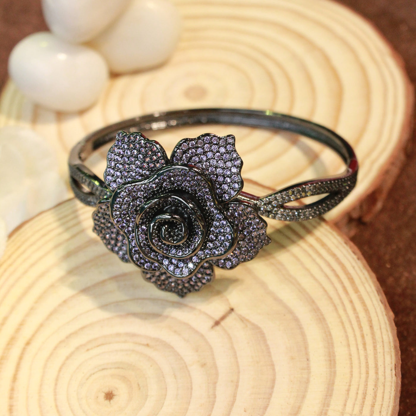 Black Rose Flower Bracelet - SIA451765