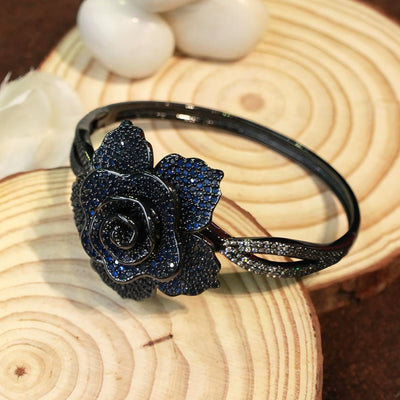 Blue Rose Flower Bracelet - SIA451765_C
