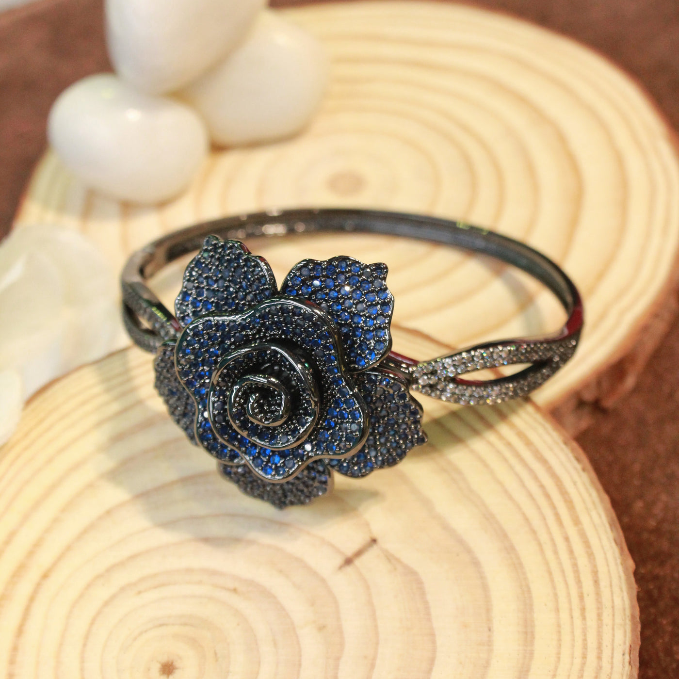 Blue Rose Flower Bracelet - SIA451765_C