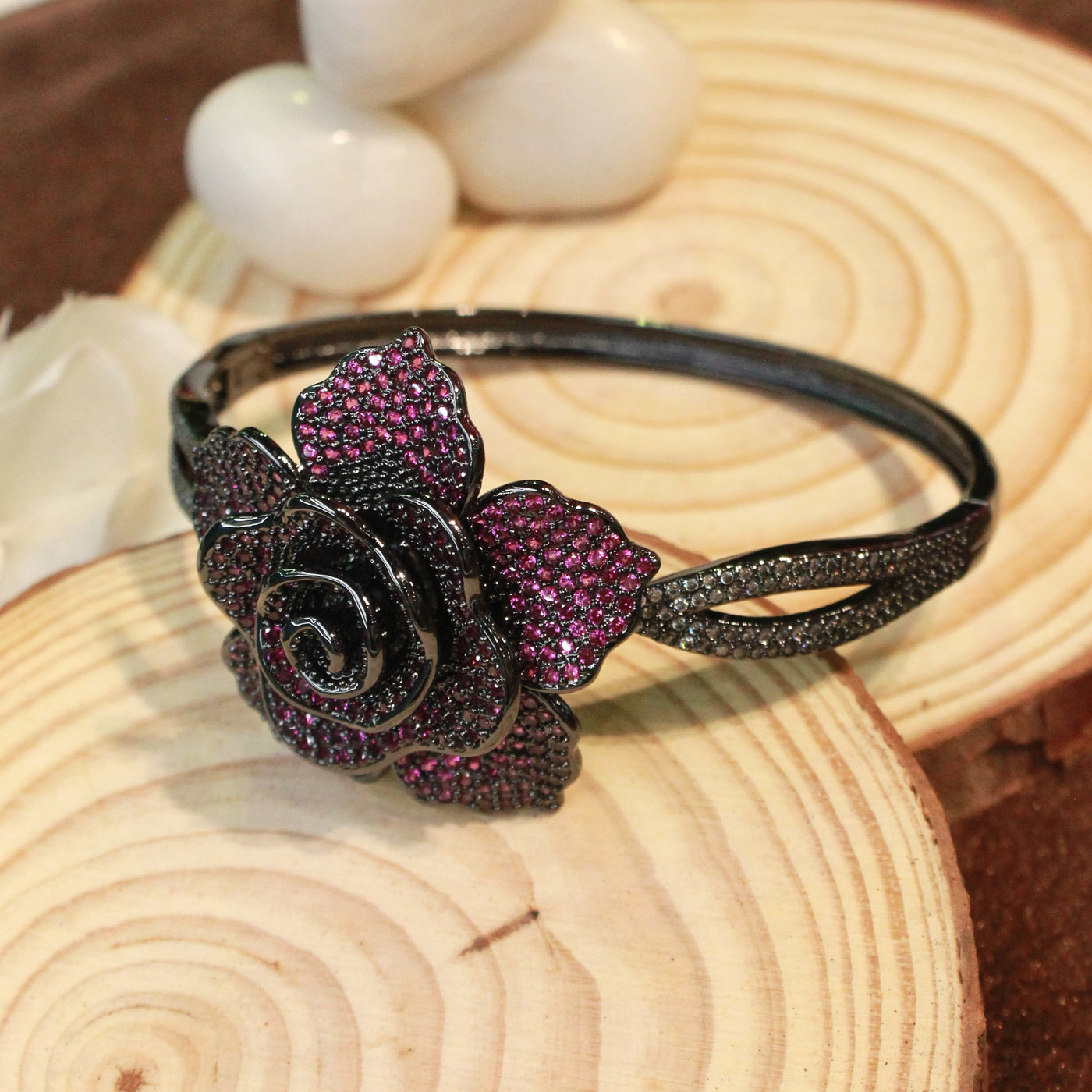 Pink Rose Flower Bracelet -SIA451765_B