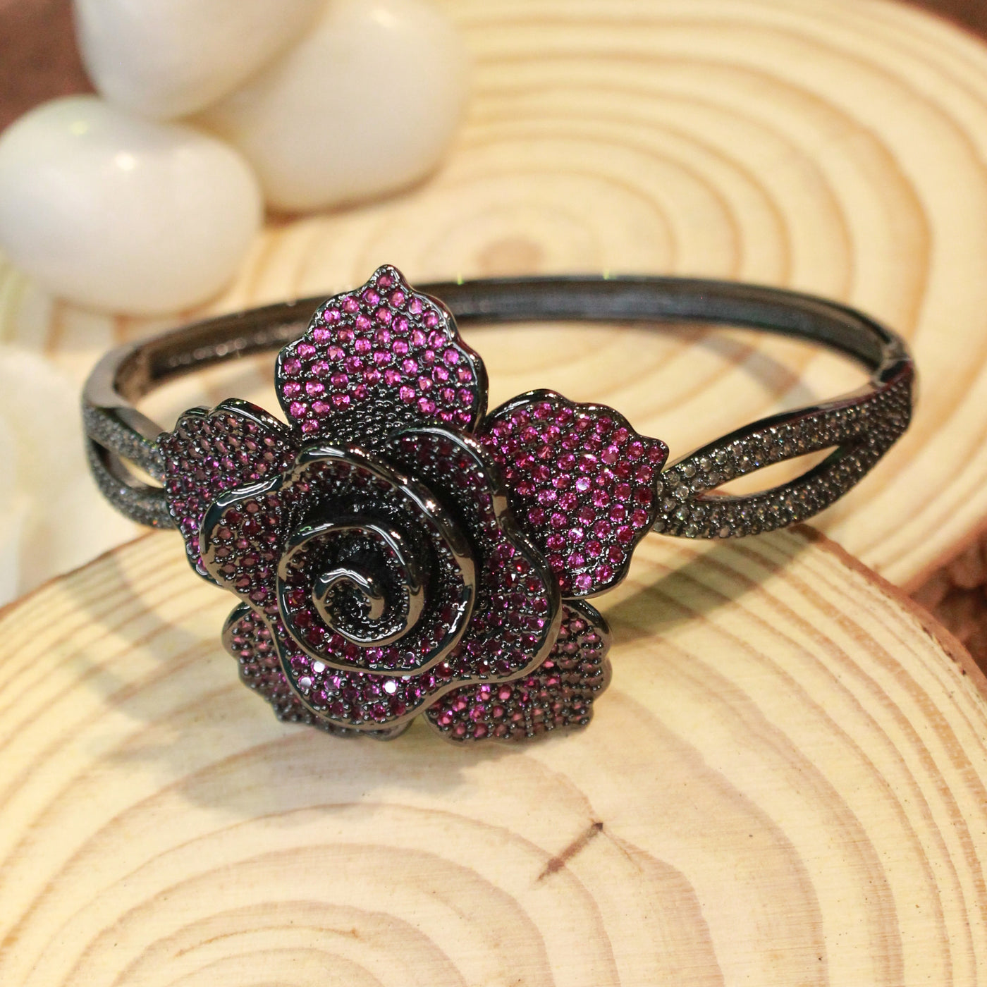 Pink Rose Flower Bracelet -SIA451765_B