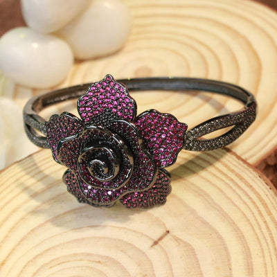 Pink Rose Flower Bracelet -SIA451765_B