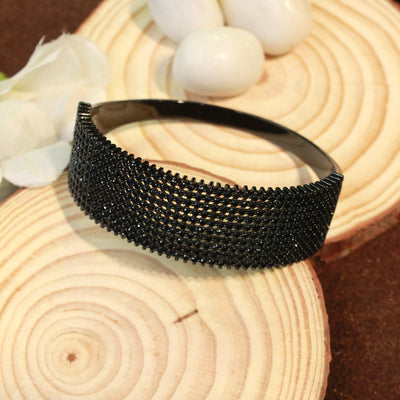 Black Curved Cuff Bracelet - SIA451764