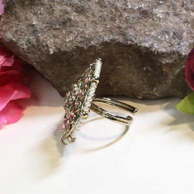 Traditional Indian Style Filigree Statement Ring - SIA432505
