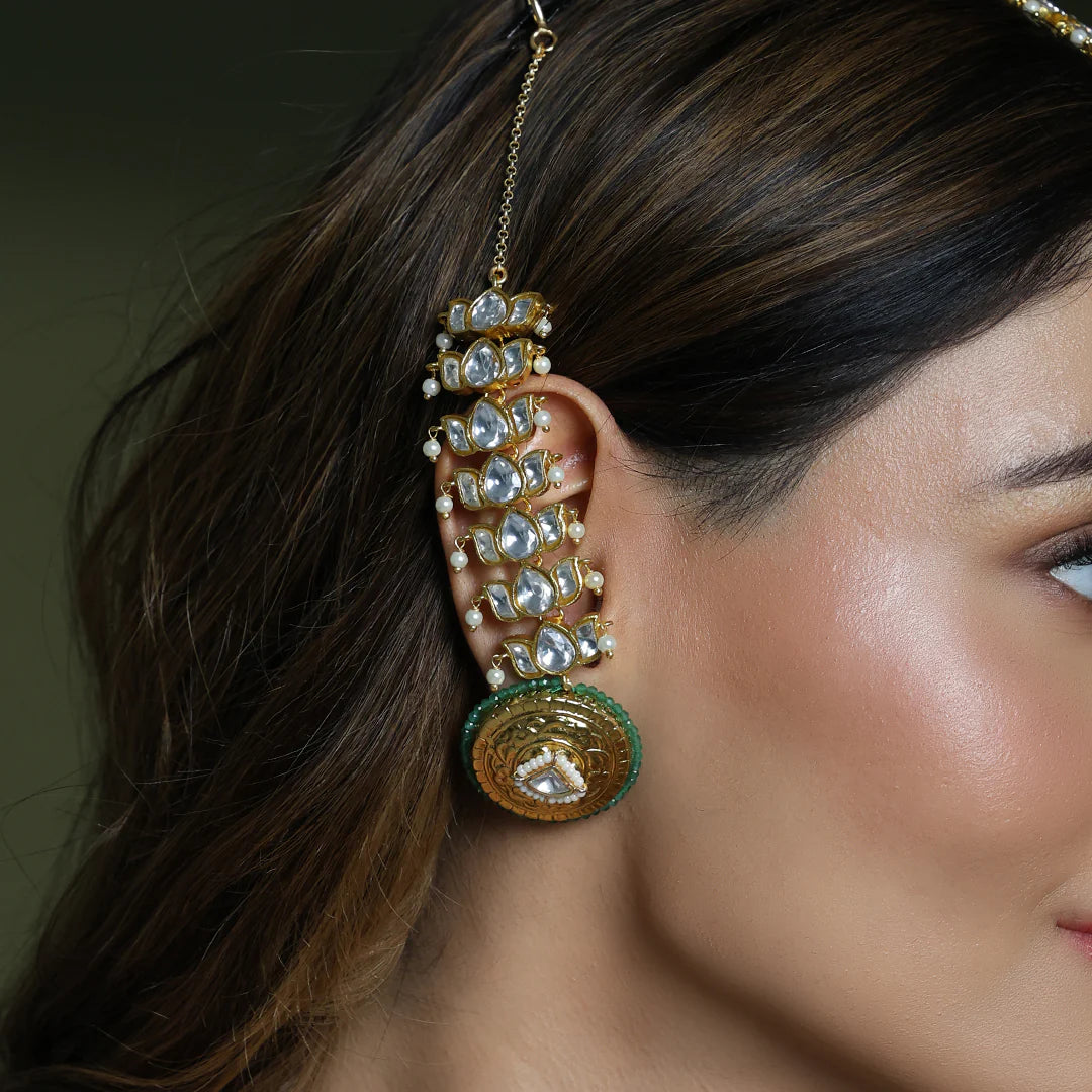 Heritage Kundan Meenakari Ear Cuff -JBRAUG3014