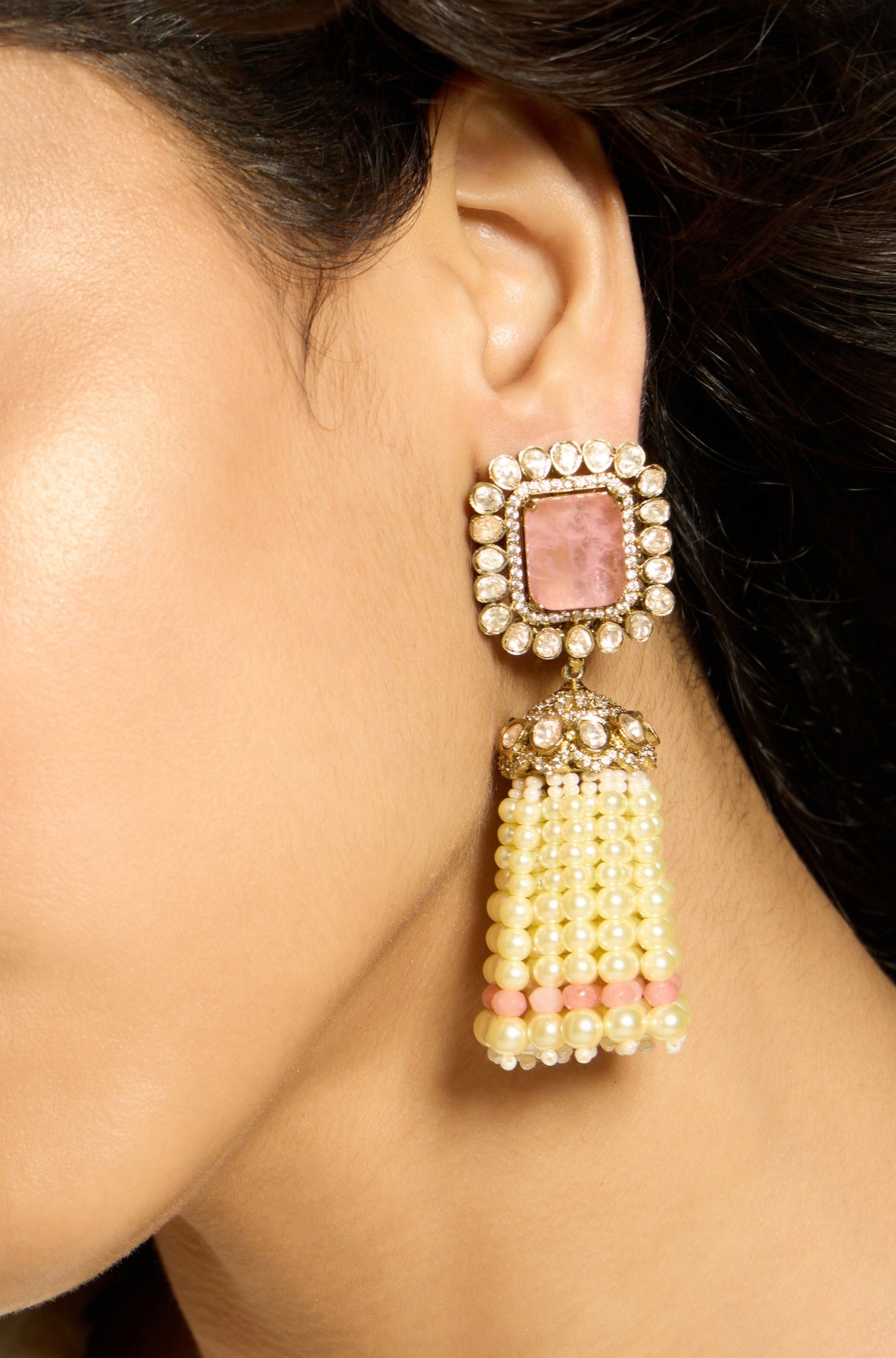 Blush Bloom Jhumka Earring - JBRITIER41