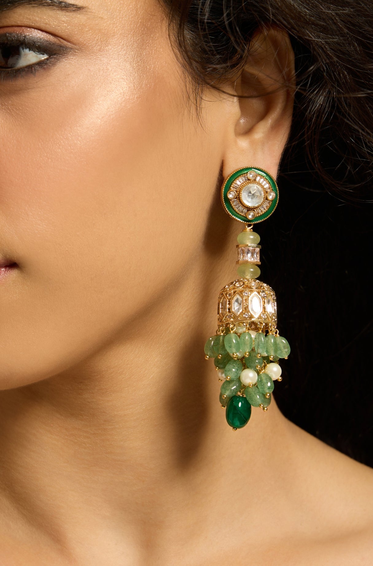 Mystic Green Drop Earring - JBRITIER42