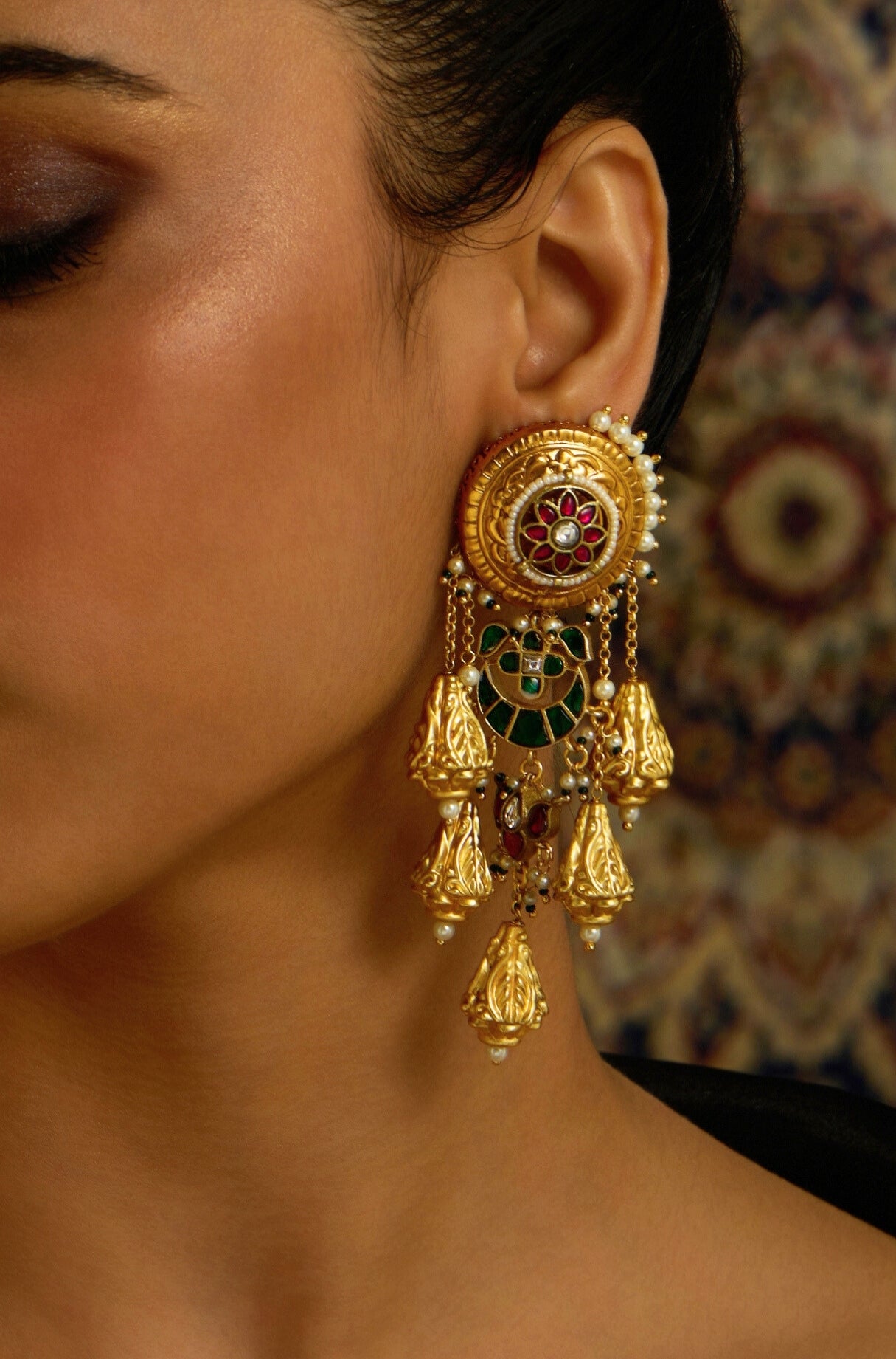 Rajwadi Elegance Round Dangle Earring - JBRITIER71