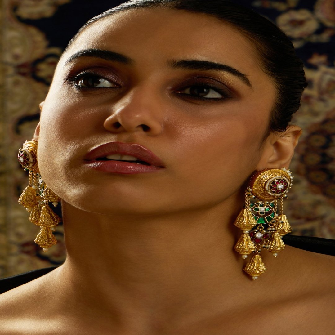 Rajwadi Elegance Round Dangle Earring - JBRITIER71