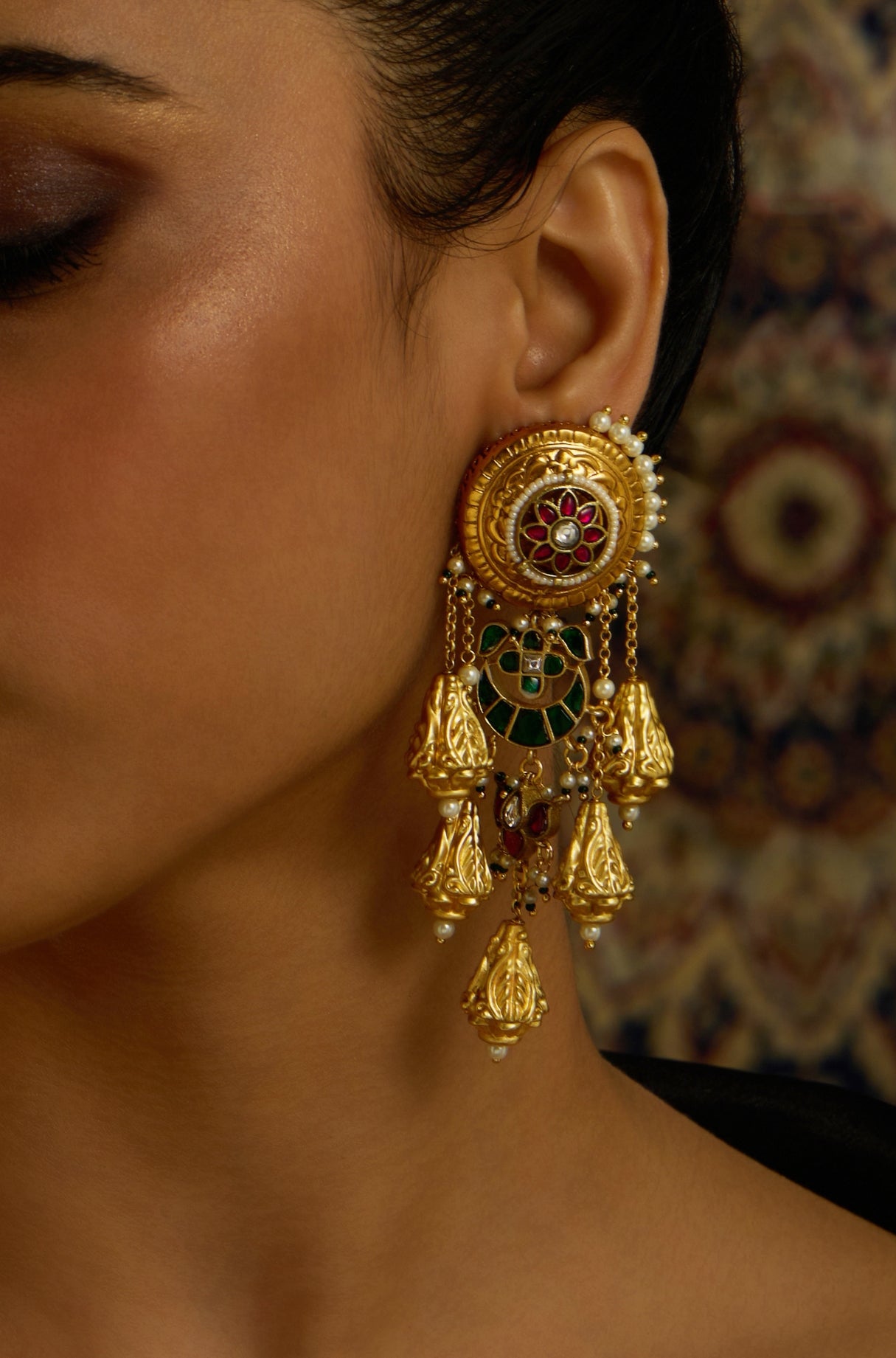 Rajwadi Elegance Round Dangle Earring - JBRITIER71