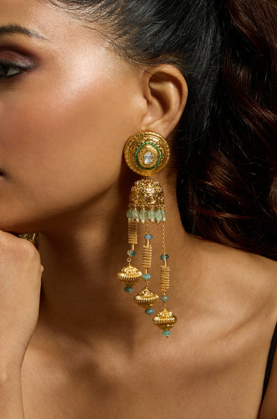 Golden Cascade Drop Earring - JBRITIER78