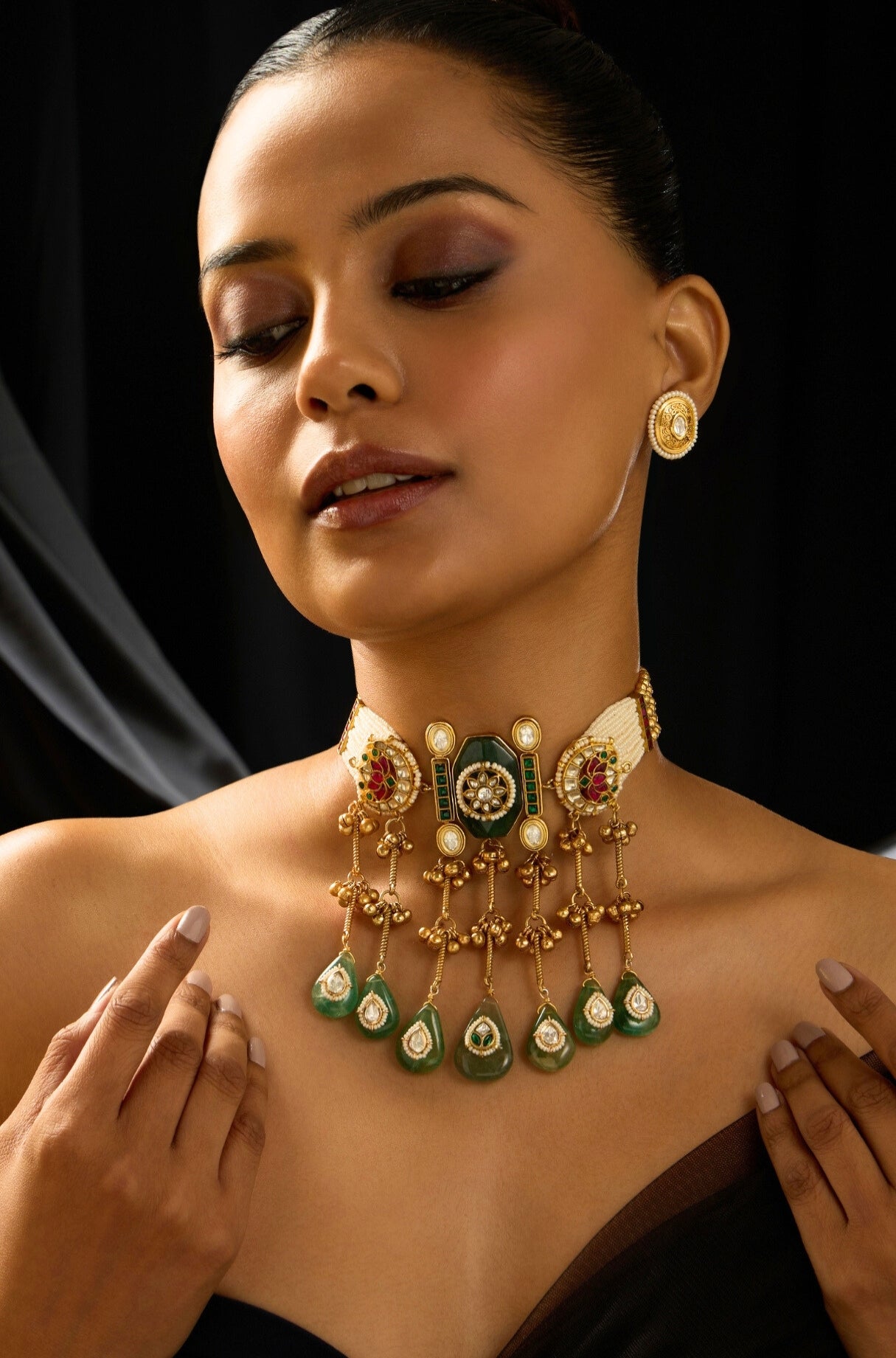 Majestic Rajwadi Necklace Set - JBRITINK28